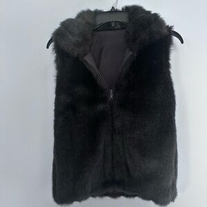 Faux MINK Fur Black Vest